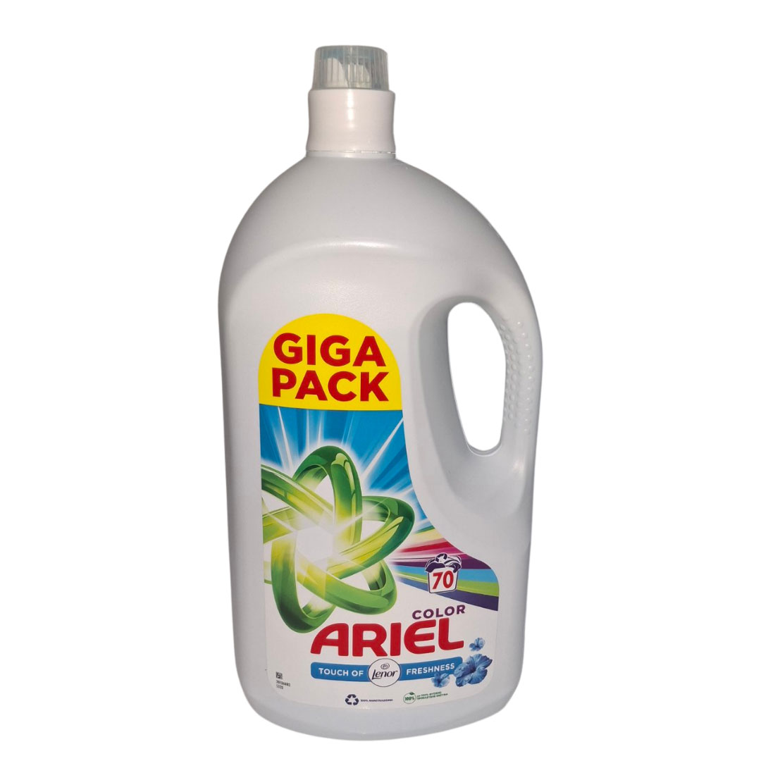 Ariel Color Touch of Lenor Freshness течен перилен препарат за цветни дрехи 3500 мл. за 70 пранета